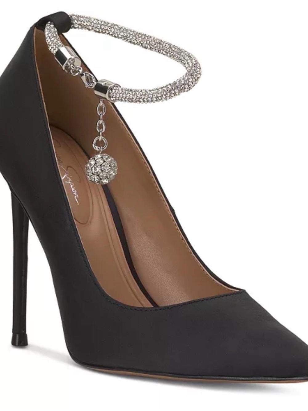 Jessica Simpson Women’s Sekani Ankle Wrap Pump in Black with studded straps. 6.5 - Picture 7 of 7